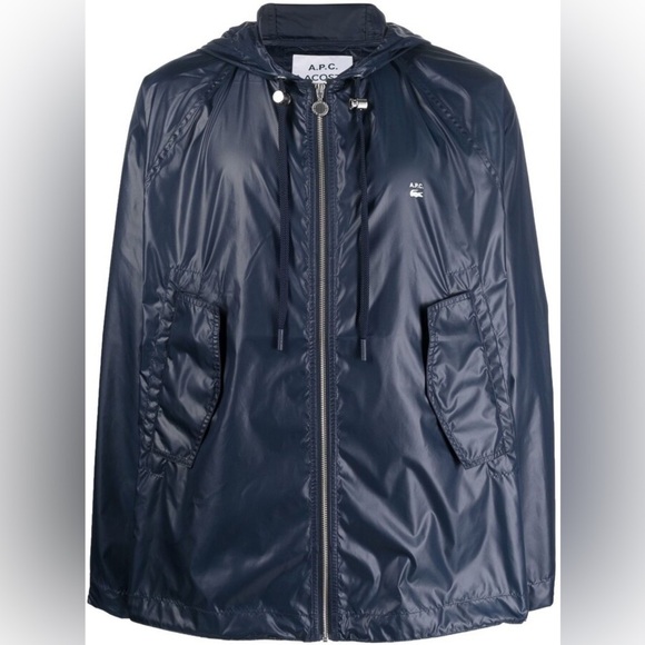 Lacoste x A.P.C. logo-print hooded jacket men’s medium - Picture 1 of 9